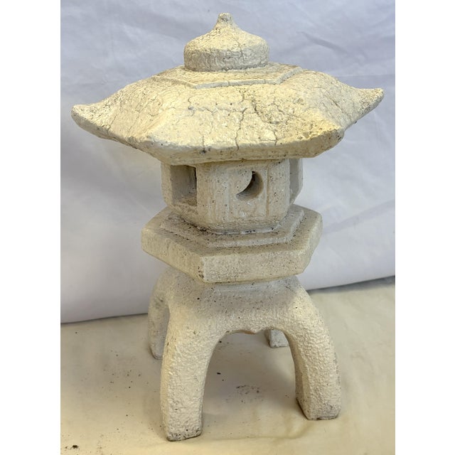 Vintage Cast Stone Asian Style Garden Pagoda Symbolizing the Path to Enlightenment For Sale In West Palm - Image 6 of 12