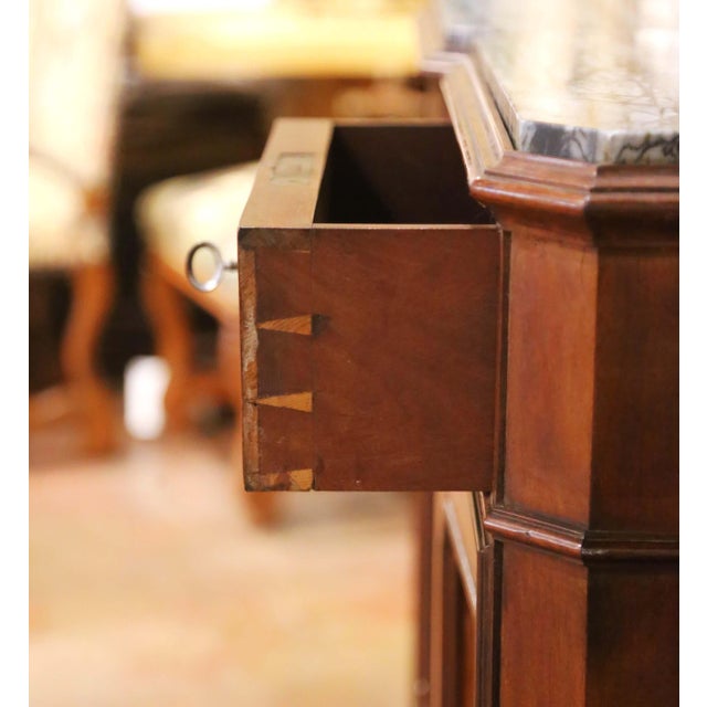 Pair of 19th Century French Louis Philippe Mahogany Marble-Top Nightstands For Sale - Image 9 of 12