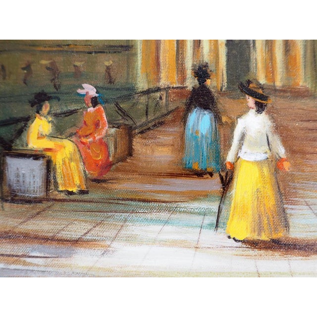 Michel Pabois, Paris, The Institut de France Which Leads to the Seine, Original Oil on Canvas For Sale - Image 4 of 8