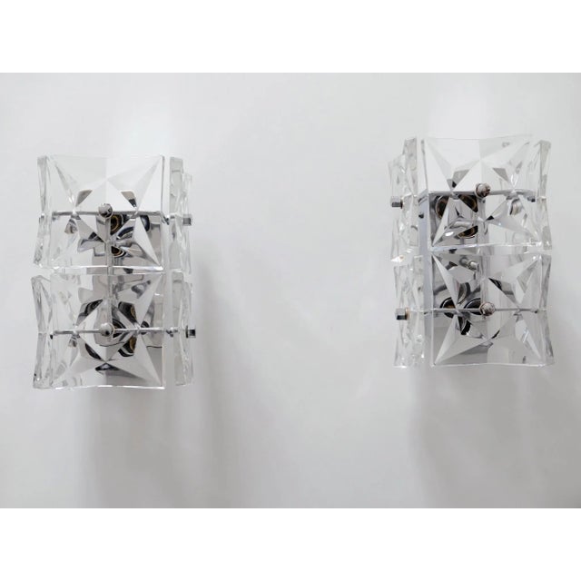 Mid-Century Modern Crystal Glass Sconces from Kinkeldey, 1960s, Set of 2 For Sale - Image 13 of 17