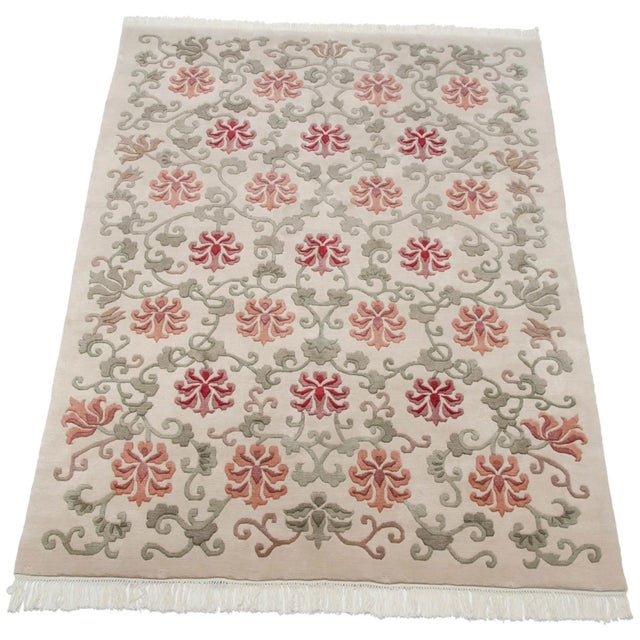 Textile Vintage Indian Arts and Crafts Design Rug - 6' X 8'9" For Sale - Image 7 of 10