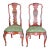 Late 19th Century Pair of Red Chinoiserie Chairs For Sale