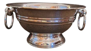 Vintage Fruit Bowl in Silver-Plated Metal, 1980s