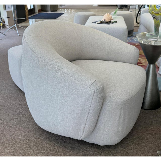 Vanguard Gabriella Swivel Chair & Anderson Ottoman Set For Sale - Image 10 of 13