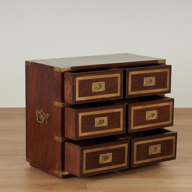 English Vintage Anglo Indian Campaign Chest or Stand For Sale - Image 3 of 14
