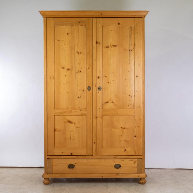 Softwood Wardrobe with Drawer, in Flawless conditions. Designed before 1890