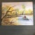 Original Vintage Watercolor Man in Stream Fishing in Boat 1980’s For Sale In Philadelphia - Image 6 of 6