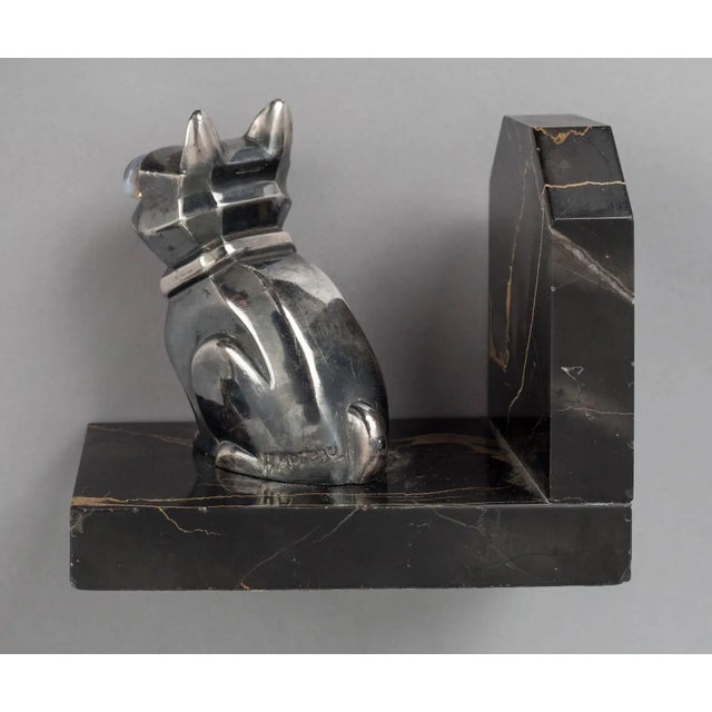 1920s French Art Deco Bookends Attributed to H. Moreau "Hippolyte François Moreau" - a Pair For Sale - Image 5 of 9
