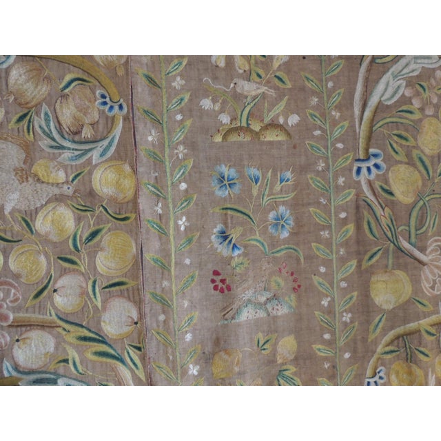 Textile Large 18th Century Antique Venetian Embroidered Textile Panels - Set of 2 For Sale - Image 7 of 9