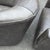 Pair of Restoration Hardware 1950s Italian Shelter Charcoal Gray Distressed Leather Swivel Club Chairs For Sale - Image 11 of 13