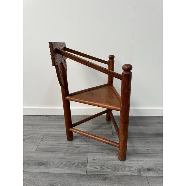 Swedish Carved Oak Chair by Bernhardt Hoettger, 1930s For Sale - Image 4 of 8