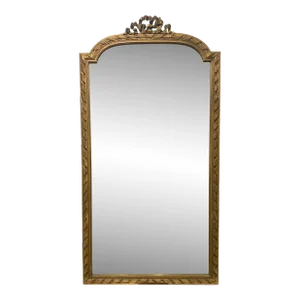 Mid 20th Century Louis XVI Style Gilted Wood Mirror