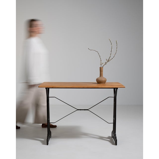 Cast Iron Bistro Table, Antique, France, Early 20th Century For Sale - Image 11 of 12