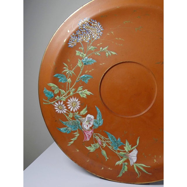 Large Antique Japanese Clay Dish, 1890s For Sale - Image 3 of 16