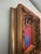 Acrylic and paint stick on canvas covered cradled wood panel, framed in a 10 x 10 x 2 deep profile, heavyweight, ornate...