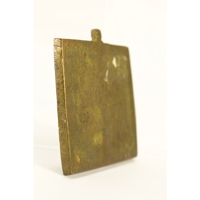 18-19th Century Russian Old Believers Icon Saints Kyrikos & Julitta Brass & Enamel For Sale - Image 10 of 11