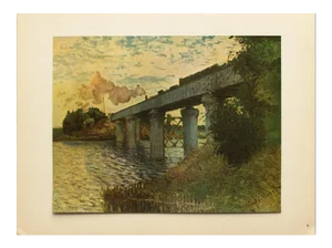 1950 After Claude Monet "The Railway Bridge at Argenteuil" First Edition Parisian Print