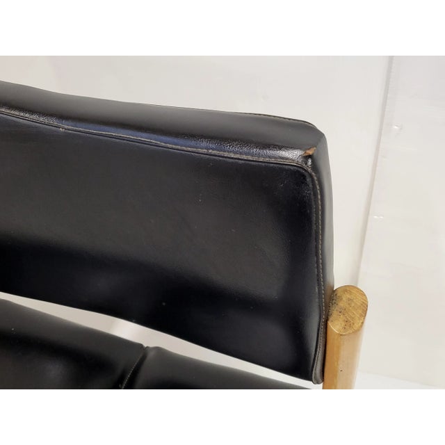 1970s Set of Chairs in Beech and Imitation Leather by Pierre Guariche, 1970 For Sale - Image 5 of 13