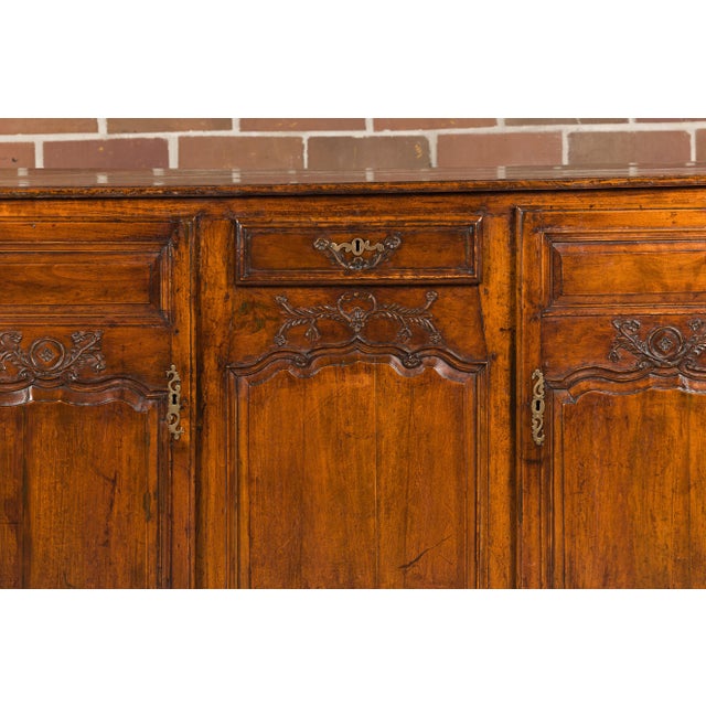 Wood French 19th Century Carved Walnut Buffet with Two Doors and Single Drawer For Sale - Image 7 of 12