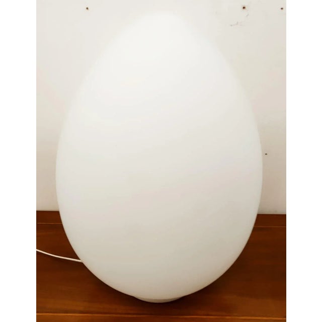 White Murano Egg Table Lamp For Sale - Image 9 of 9