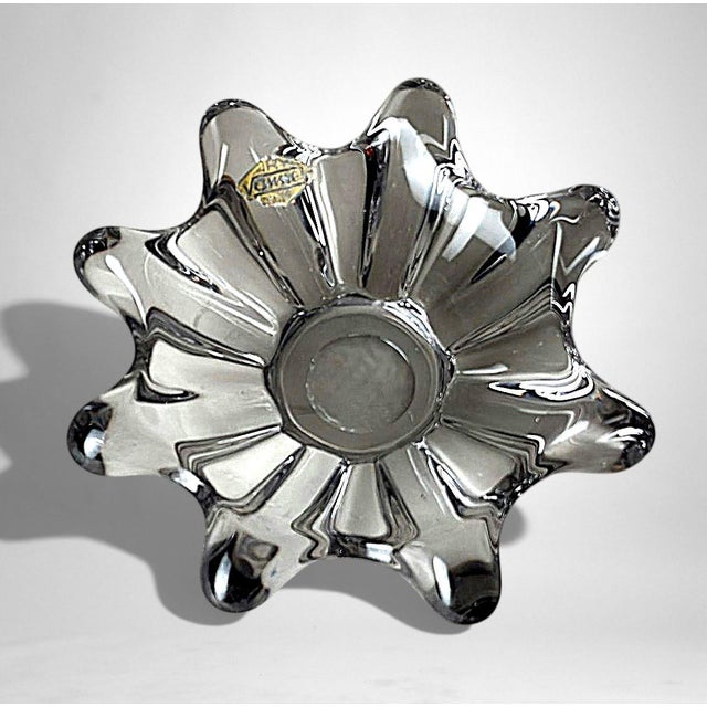 Glass Vannes-Le-Châtel Cristalleries French Clear Crystal Centerpiece For Sale - Image 7 of 18