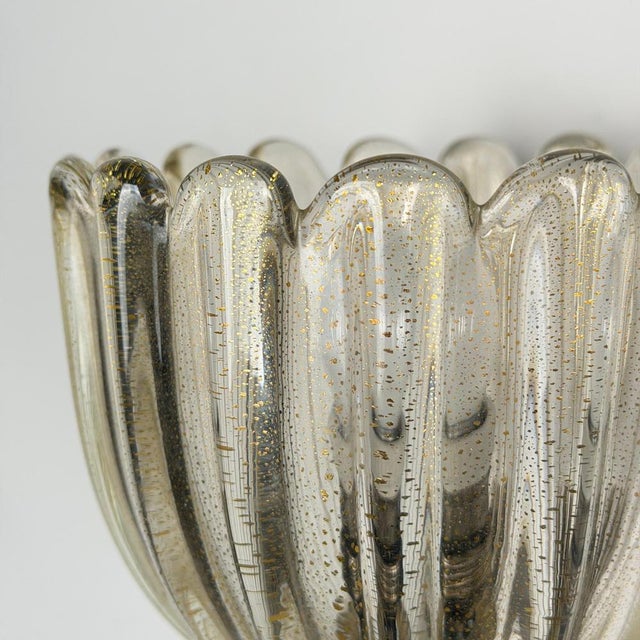Murano Crystal Sconces with Suspended Gold Leaf Particles by E. Barovier for Erco, 1940s, Set of 2 For Sale - Image 17 of 18