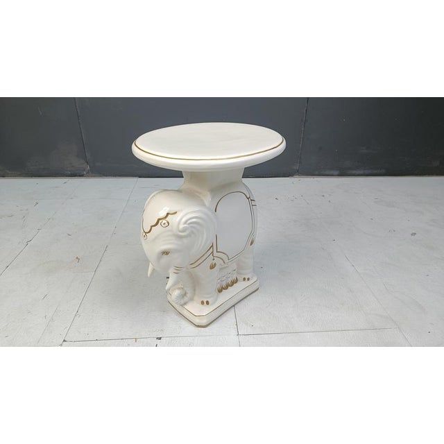 1960s Vintage Hollywood Regency Elephant Plant Stand, 1960s For Sale - Image 5 of 13
