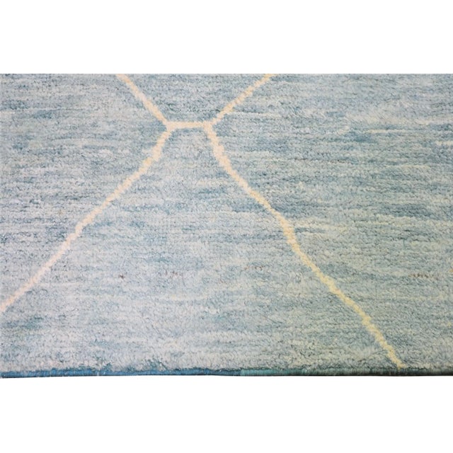 Shabby Chic Moroccan Hand Knotted Modern Rug With Soft Texture and Natural Colors,5'6"x8' For Sale - Image 3 of 5