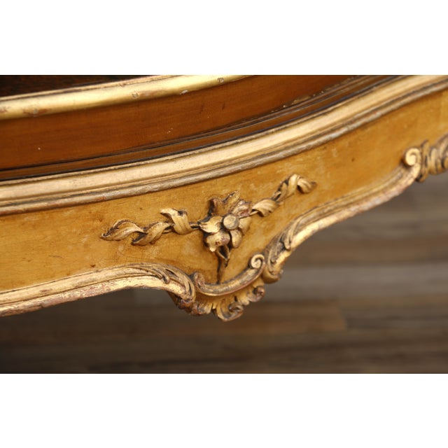 Antique French Louis XV Vernis Martin Curio Vitrine Cabinet For Sale - Image 9 of 18