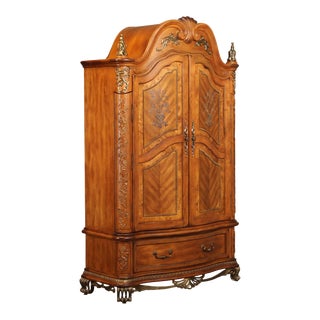Michael Amini Venetian Collection Walnut Armoire For Sale