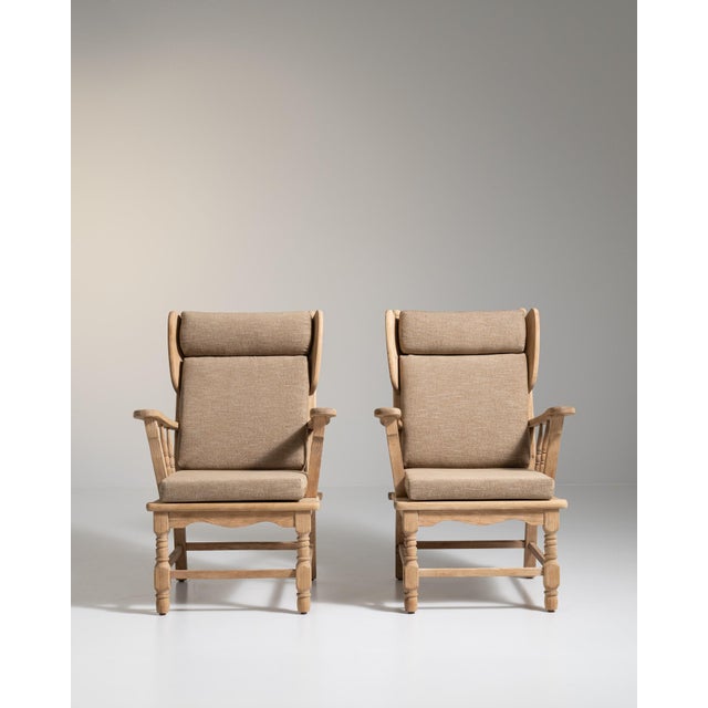 Brown 1970s Mid-Century Modern Brown Wood Pair of Club Chairs For Sale - Image 8 of 13