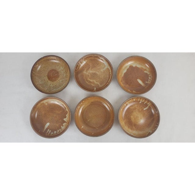 Brutalist Stoneware Soup Plates, 1970s, Set of 6 For Sale - Image 3 of 6