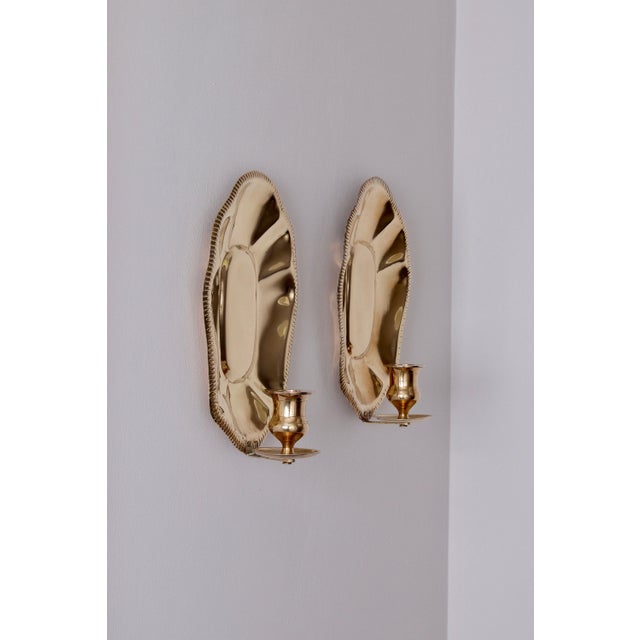 Mid-Century Swedish Brass Sconces, Set of 2 For Sale - Image 10 of 16