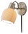 Petaluma Bone Porcelain Wall Sconce - Satin Nickel, Plug-In, Dimmer For Sale
