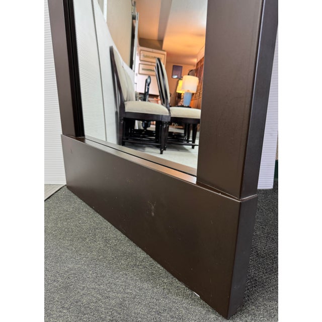 Crate & Barrel Burnished Metal Floor Mirror For Sale - Image 9 of 11