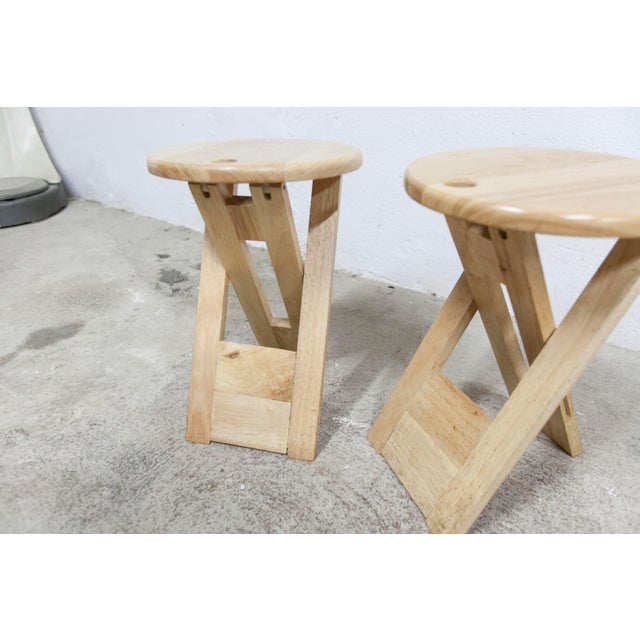 Set of Adrian Reed Folding Stools, 1980s For Sale - Image 6 of 18