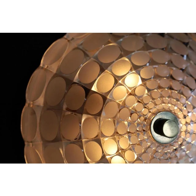 1960s Mid-Century Modern Space Age Round Flush Mount in Frosted Glass by J. T. Kalmar for Kalmar, Austria, 1960s For Sale - Image 5 of 11