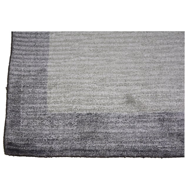 Indian Modern Indian Hand Knotted Bamboo Rug, 8'x10' For Sale - Image 3 of 4
