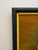 1950s Vintage Mid Century Impressionist "Poppy" Floral Still Life Original Oil Framed Painting in Bottle Green, Dark Pink & Canary Yellow For Sale - Image 5 of 12