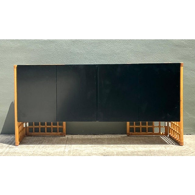 Vintage Rattan and Lacquered Wood Sideboard For Sale - Image 18 of 18