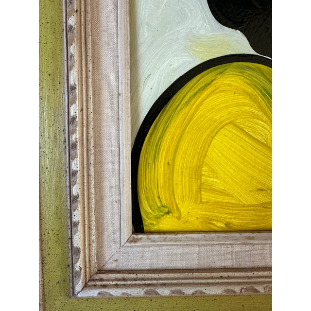Late 20th Century Original Abstract Portrait Painting by Peter Keil, Framed For Sale - Image 5 of 8