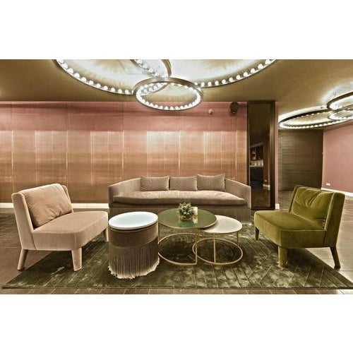 Aurora Medium Circular Champagne Pendant Lamp by JSPR For Sale - Image 10 of 18