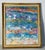 Textile Abstract Vintage Painting on Canvas in Antique Frame For Sale - Image 7 of 8
