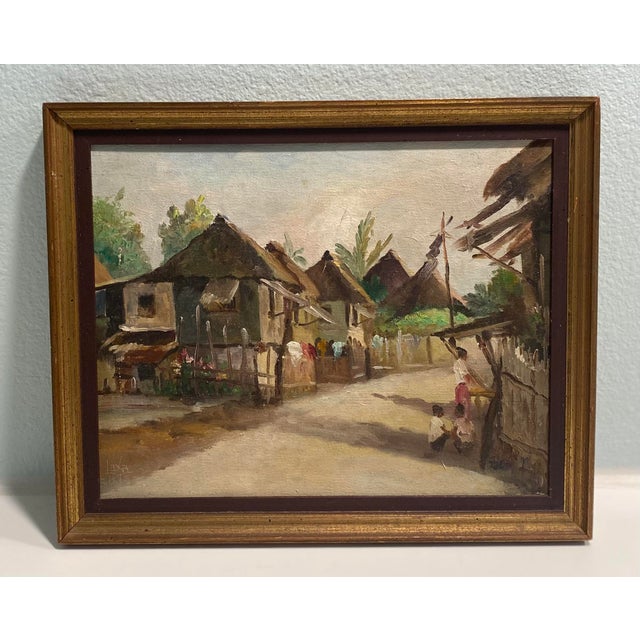 Paint Elias Laxa Well-Listed Artist Philippines Rare Genre Painting For Sale - Image 7 of 8
