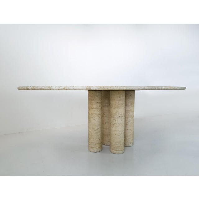 Italian Il Colonnato Dining Table in Travertine by Mario Bellini, 1980s For Sale - Image 6 of 12