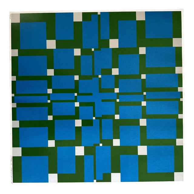 Max Hermann Mahlmann, Composition Trilogy Blue, Silkscreen Print For Sale