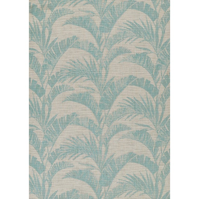 Momeni Contemporary Indoor/Outdoor Riviera Palm Rug in Aqua, 8' x 10' For Sale - Image 9 of 9
