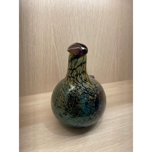 Glass Late 20th Century Oiva Toikka Art Glass Bird Capercaillie Male Wood Grouse, Signed O. Toikka Nuutajärvi For Sale - Image 7 of 9