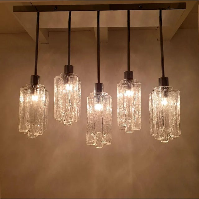 1980s Mid Century Modern Flush Mount Chandelier For Sale - Image 5 of 12