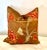Late 20th Century Large Embroidered Floral Silk Pillow With Feather Insert For Sale - Image 5 of 5
